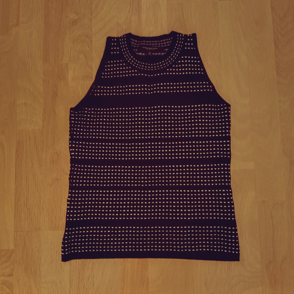 Marck New York/ Women's  /Black and White/ Patterned Tank Top/ Size M